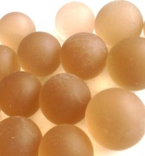 Glass Marbles 5/8" - 12oz bag Frosted light brown marbles 60pcs