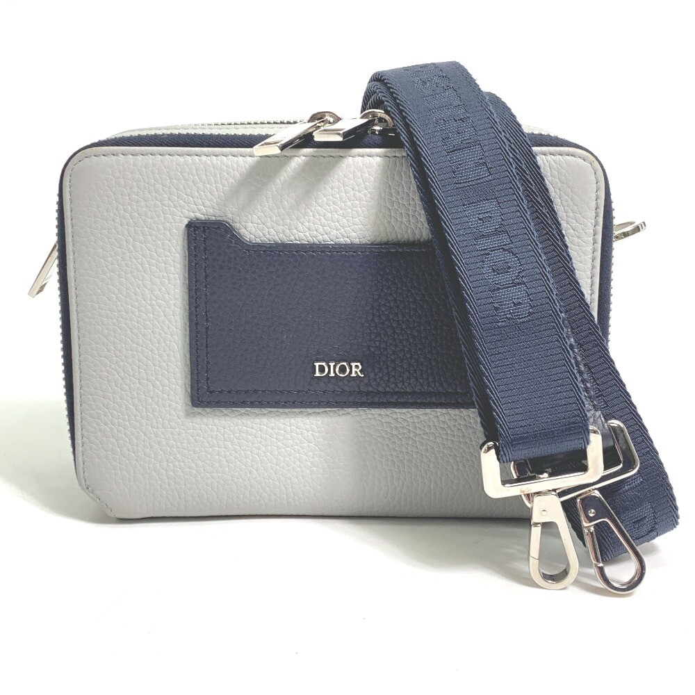 Pre-Owned Dior Leather Logo Charms Small Shoulder Bag ($215) ❤ liked on  Polyvore featuring bags…