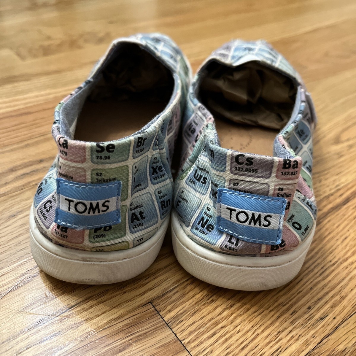 TOMS Periodic Table Chemistry Science Slip-On Shoes Size (~7W