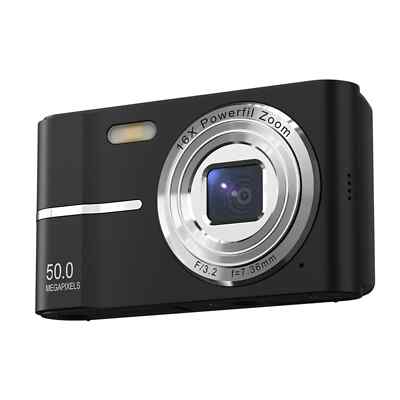 Digital Camera 32GB 44MP HD 1080P 2.4'' LCD 16X Zoom Anti-Shake Compact Gift