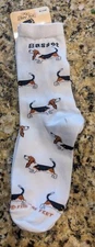 Bassett Hound  - Unisex -  Quality Dog Themed Socks