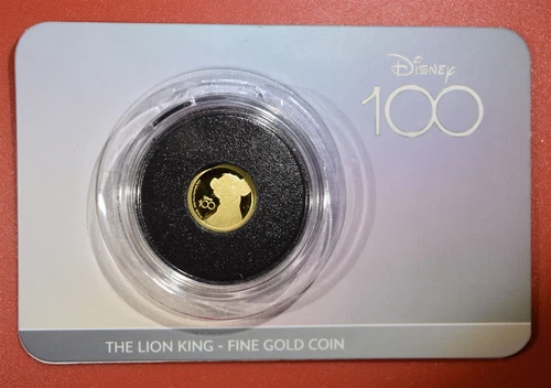 2023 Solomon Islands *Disney 100. Lion King* .5g .999 Gold $10 "Proof"