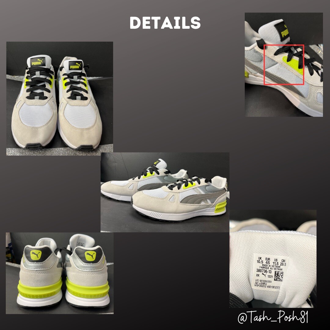 Puma Men's Graviton Running Sneakers NWOB sz. 11.5 White/Grey
