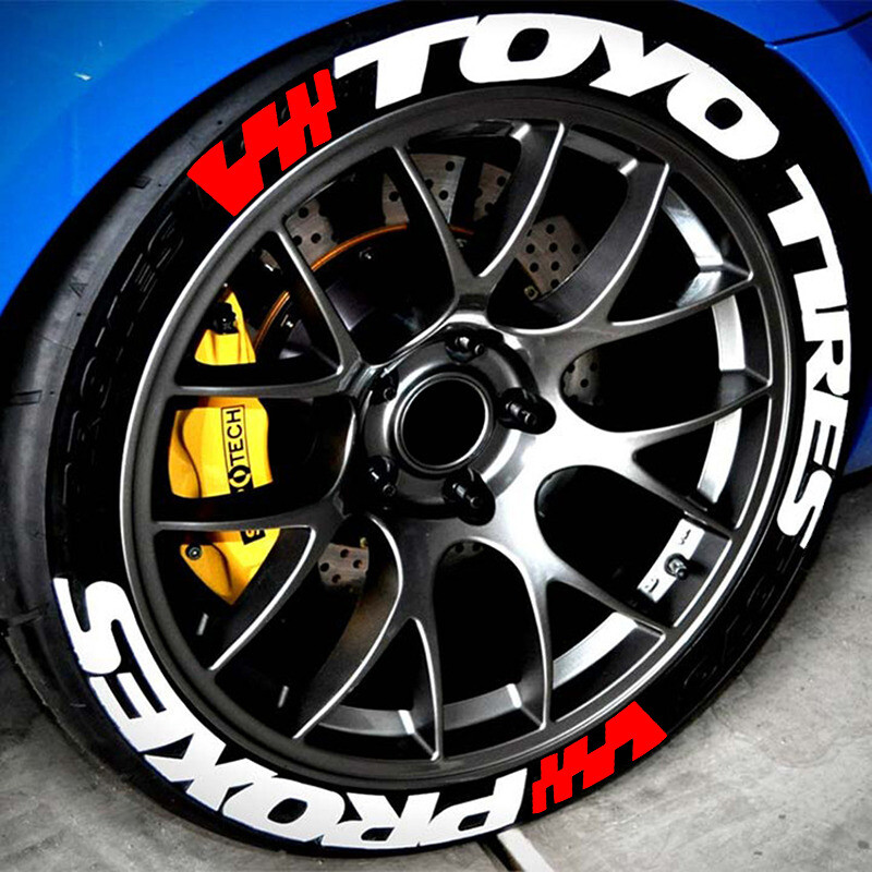 TOYO TIRES PROXES Tire Lettering Sticker 1.06'' 14''-22'' W