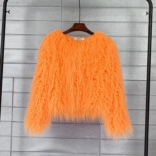Short Fit Women Shaggy Faux Fur Coat Winter Warm Jacket Fluffy Cardigan Outwear - Bild 29 von 53