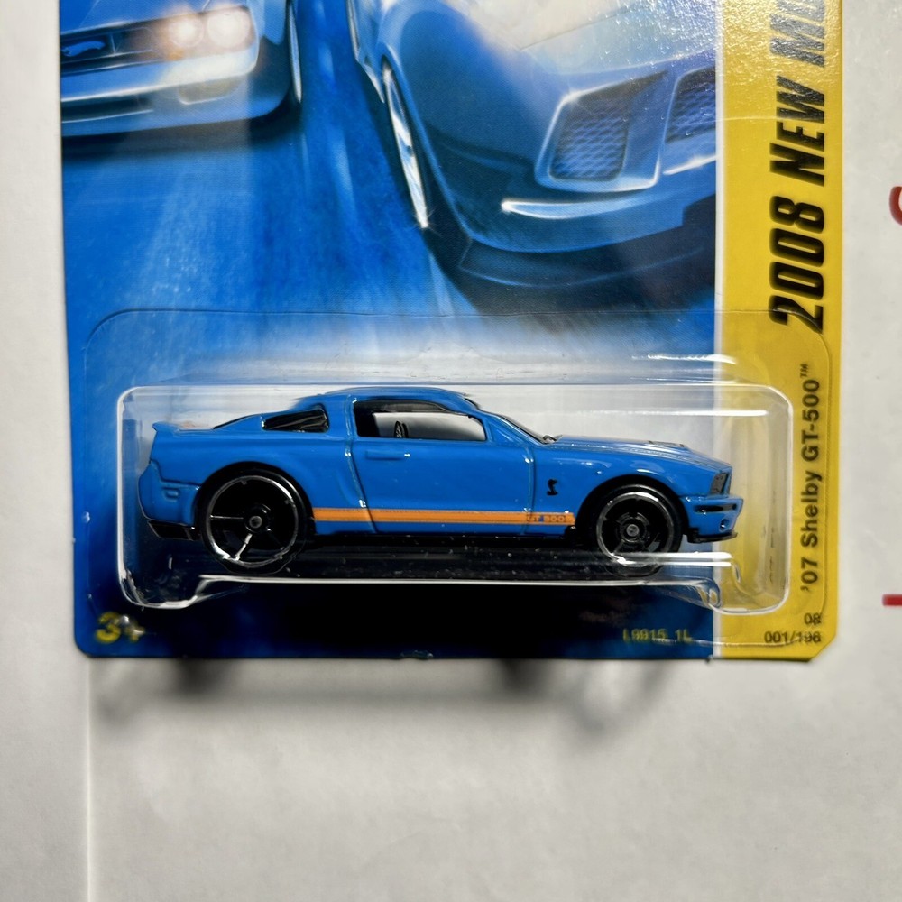 Hot Wheels Blue '07 Ford Mustang Shelby GT-500 Variation '08 New Models 1/40