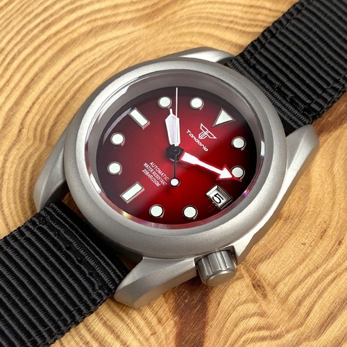 Reloj automático de buceo de titanio real para hombre Sandblast NH35 zafiro impermeable - Imagen 5 de 31