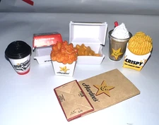 Zuru Mini Brands Foodie Series 1-HARDEE'S CARL'S JR-Lot of 7 Pieces-Shake Fries