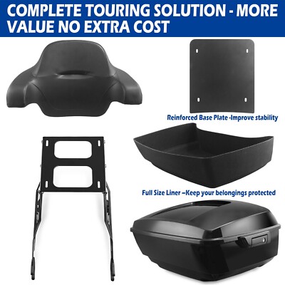 GLOSS BLACK King Tour Pack For Indian Chieftain Dark Horse Roadmaster Challenger