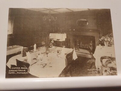 Vintage Postkarte, Kaffeestube, Spread Eagle Hotel, Midhurst (3D)