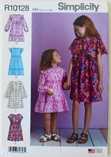 Simplicity 8853 Girls Dresses Sleeve Variations Sewing Pattern Sz 3-6