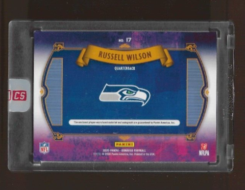 2020 DONRUSS ALL-PRO KINGS PATCH AUTO #17 RUSSELL WILSON GAME-USED #4/5 XX - Picture 2 of 2