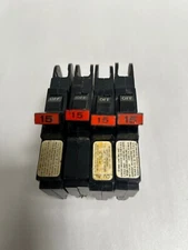 Lot Of "4" FPE Federal Pacific 15 Amp 1  Pole Stab-Lok Thin Breaker (A4)