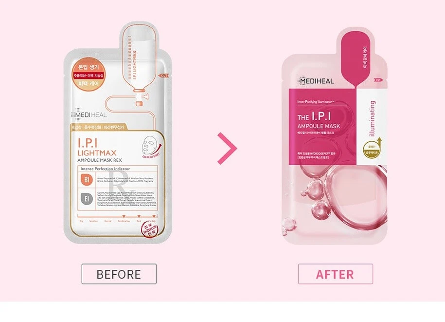 MEDIHEAL THE I.P.I Brightening Ampoule Mask Face Sheet - Image 3 of 3