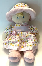 Kids Preferred My First Baby Doll Pink Floral Bows Blonde Hair Blue Eyes 2012