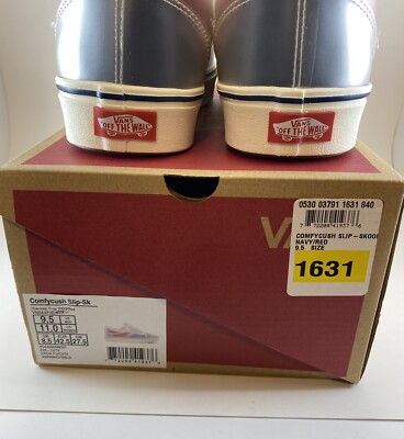 Size 9.5 - VANS ComfyCush Slip-Skool True Navy Red for sale