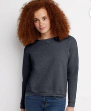 Hanes EcoSmart Women  s Fleece Sweatshirt XL Slate Heather Gray