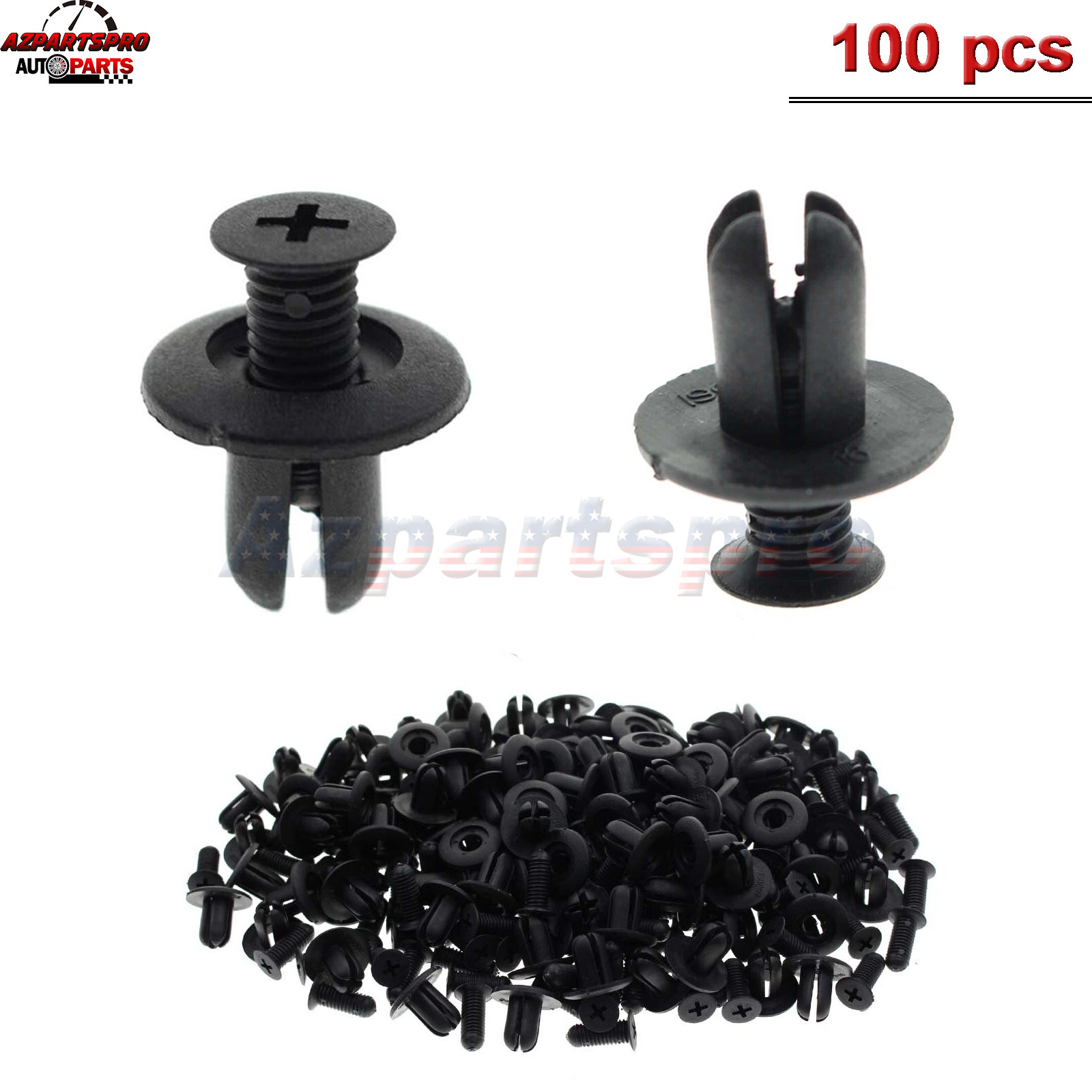 25 Bumper Retainers Fender Liner Clip Hood Rivets Trim Fasteners - Foto 6