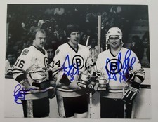 Ray Bourque Terry O'Reilly Rick Middleton Signed 8x10 Photo Boston Bruins RAD