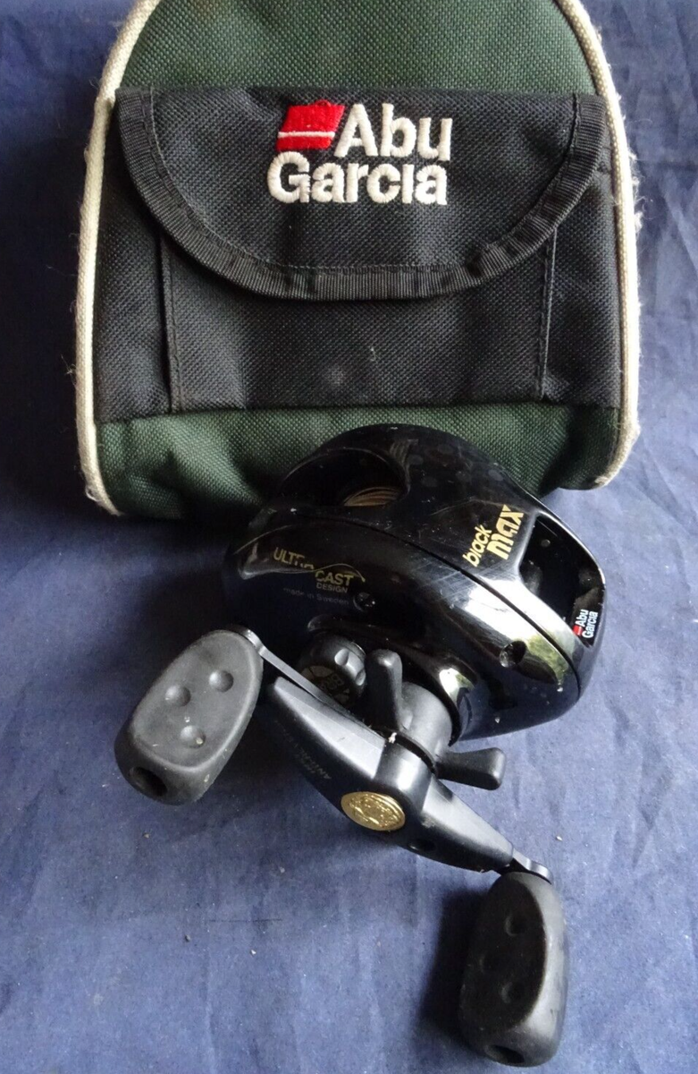 A GOOD CASED ABU GARCIA AMBASSADEUR BLACK MAX ULTRA CAST