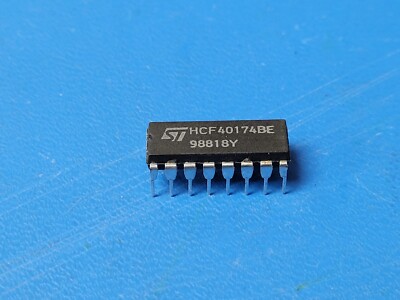 (5) HCF40174BE STMICRO Decade Counter Positive Edge Triggered 10-Bit CMOS DIP16