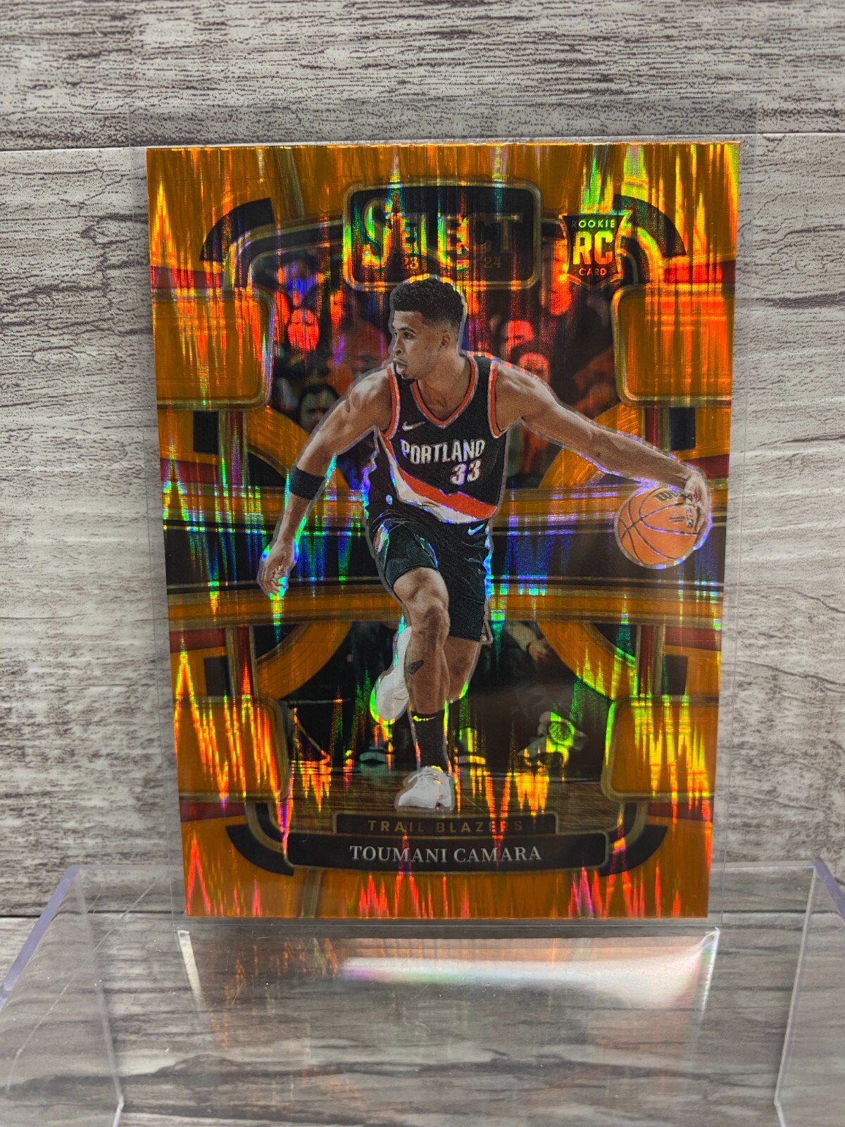 TOUMANI CAMARA 2023-24 PANINI SELECT CONCOURSE ORANGE FLASH RC #81 TRAIL BLAZERS