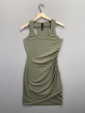 Bobi Womens Green Dress Bodycon Sleeveless Halter Neck Size Small