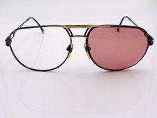 Vintage J.David Black Gold Metal Pilot Sunglasses FRAMES ONLY Italy