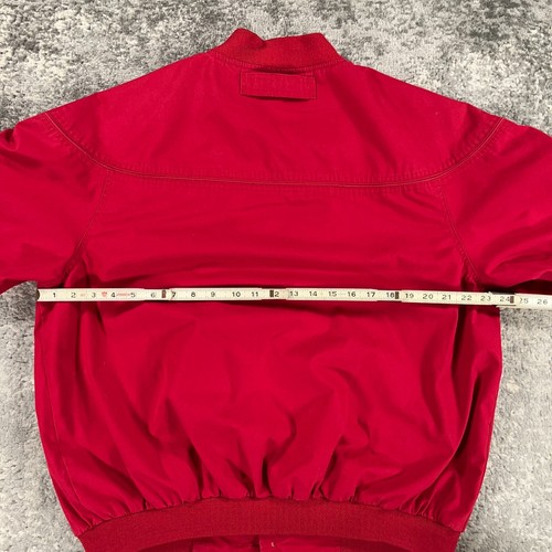 Vintage Haband Jacket Mens Large L Red Bomber Zip Button Collar Y2K Streetwear - Picture 8 of 14