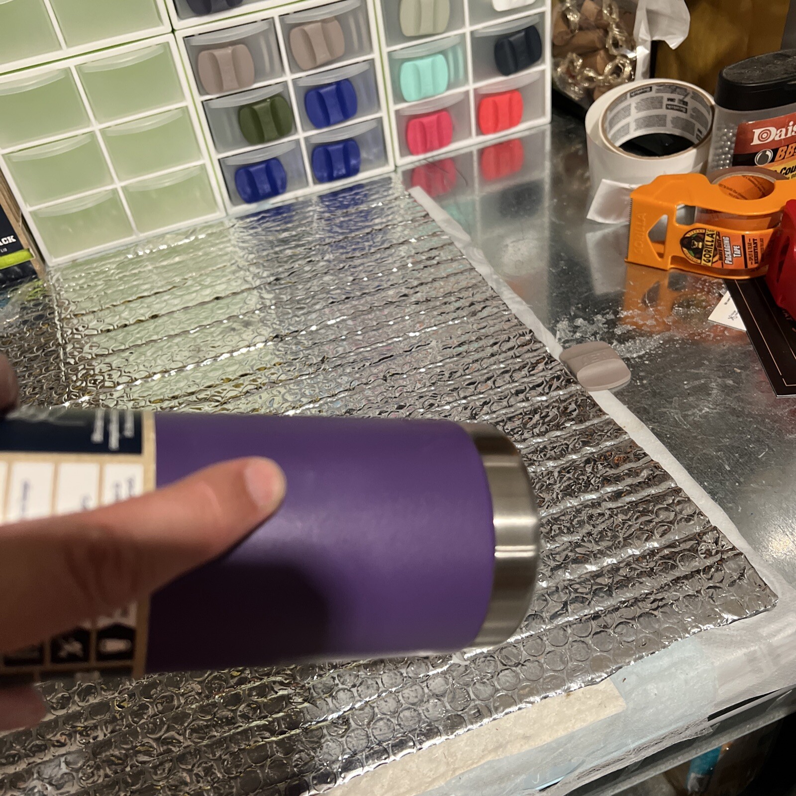 YETI Rambler 18oz Bottle with Matching Straw Cap Peak Purple New With