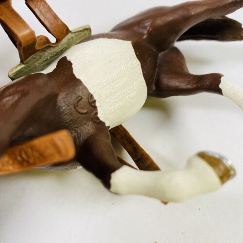 Schleich braun & weiß Pinto Stute Pferd mit Sattel & Halsband Figur 2013-nicht mehr produziert - Bild 12 von 13