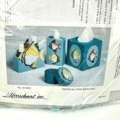 Herrschners Exclusive Plastic Canvas Creations Tropical Fish Bath Set