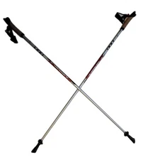 LEKI Nordic Walking Flash Carbon Series Trekking Poles Silver 115cm
