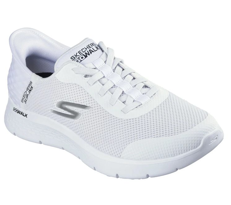 SKECHERS Go Walk Flex Hands Free White Slip-ins Sneaker Men's
