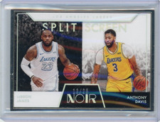 2020-21 Panini Noir Split Screen Silver #279 LeBron James/Anthony Davis /25