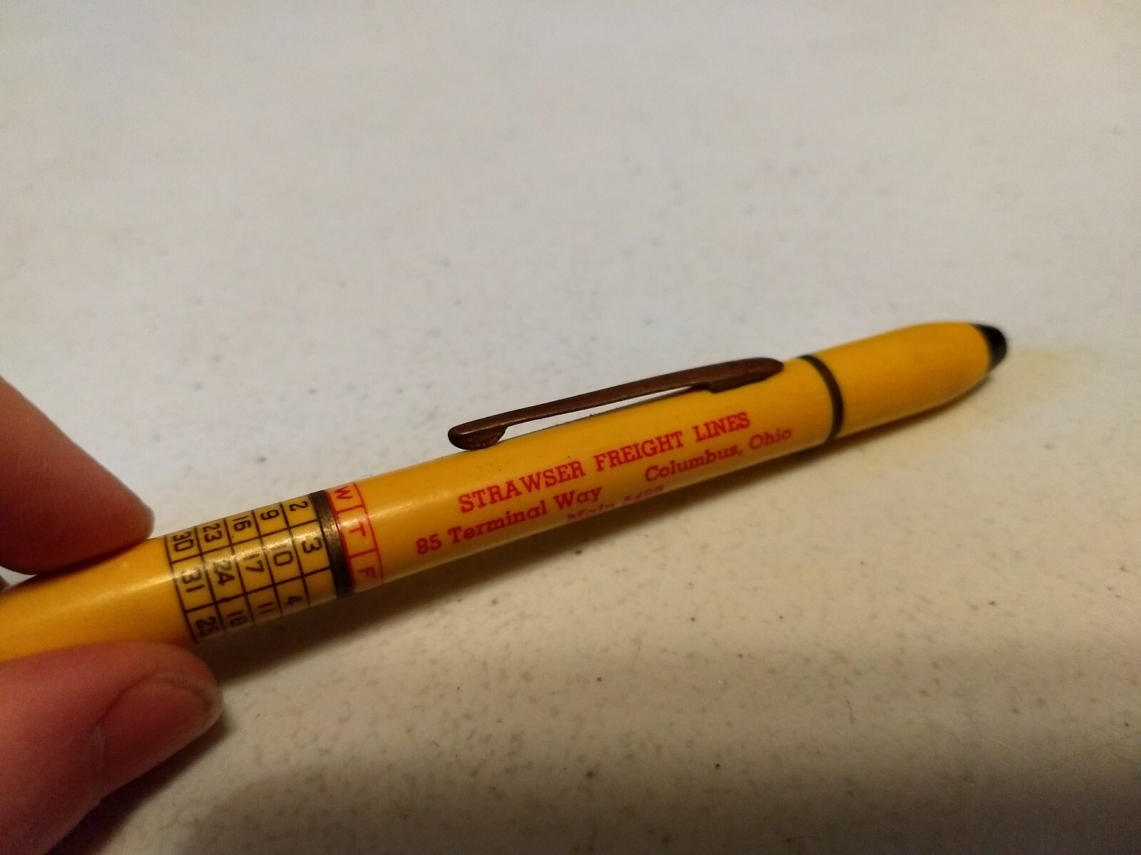 Vintage Strawser Freight Lines Columbus Ohio Advertising Mechanical