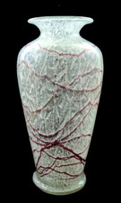 Joh. Loetz Witwe Violett Schaumglas Art Deco violettenfaden Glasvase um 1930