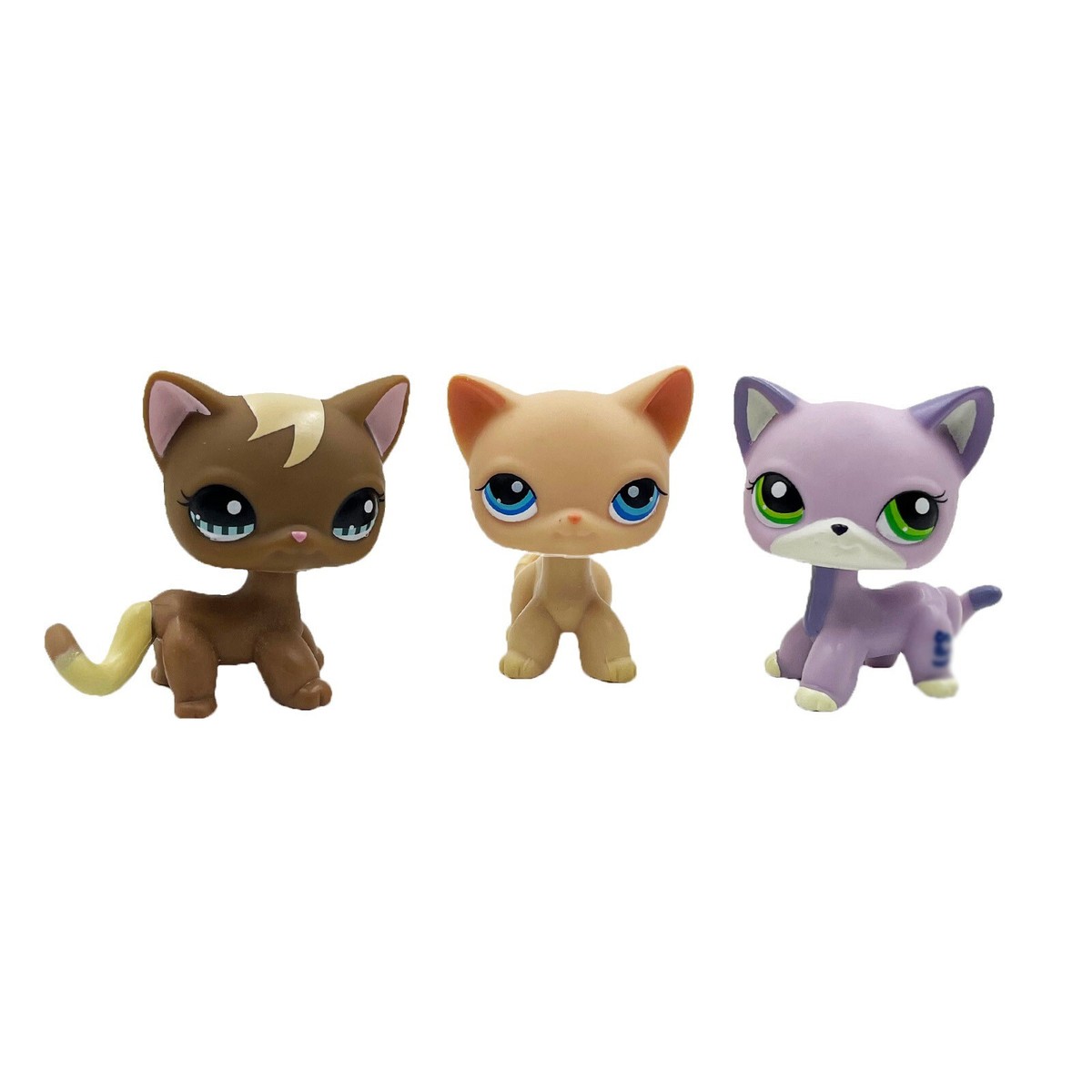 3pcs Littlest pet shop Toys girls bobble head short hair