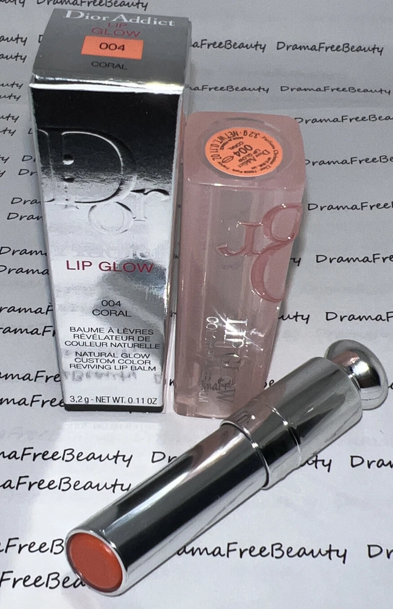 BNIB Full Size 004 - - Dior Lip Color eBay Natural Reviving Addict Balm CORAL Glow in |