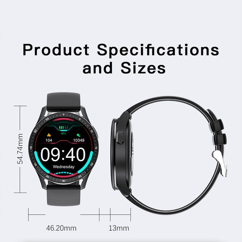 2-in-1 Smart Watch W/ Earbuds For IOS Android Waterproof Wireless 5.0 Bluetooth - Photo 18 sur 23