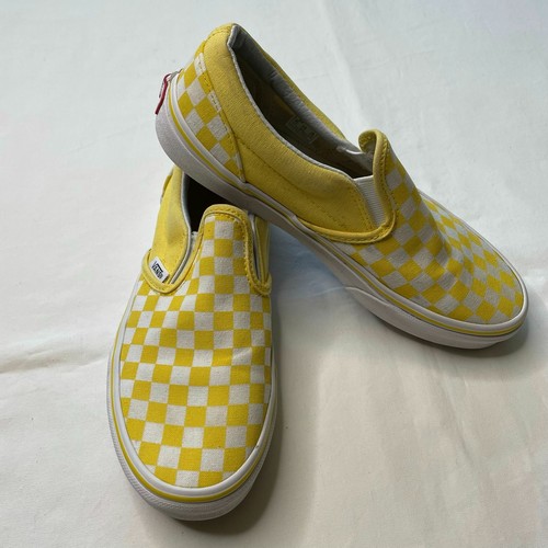 checkerboard yellow vans