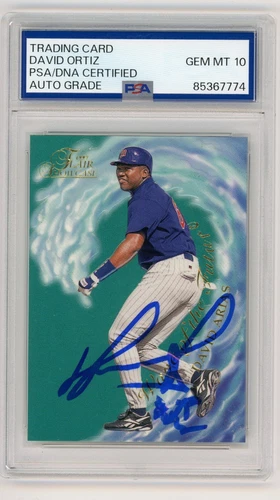 David Ortiz signed autographed 1997 Flair Showcase Wave RC PSA 10 Auto