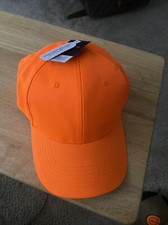 ORANGE HUNTING BASEBALL HAT ADJUSTABLE SNAP BACK ONE SIZE FITS MOST