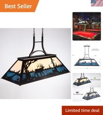 Farmhouse Lighting Chandelier - 3-Light Pool Table Fixture for Rustic Homes