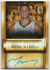 2013-14 Panini Gold Standard Gold Strike #41 Greivis Vasquez Auto 241/299