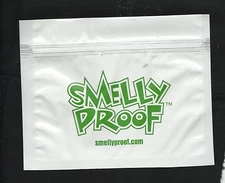 1 SMALL SMELLY PROOF STORAGE PLASTIC BAGS. 6.5" x 4" SOLID WHITE