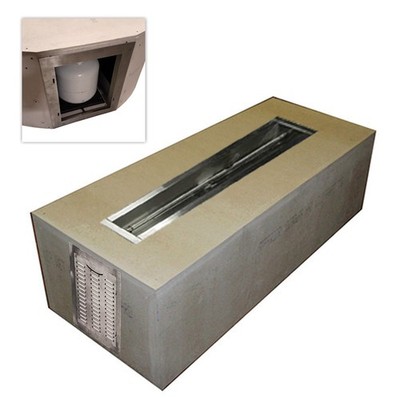 HPC Fire Rect Fire Pit Enclosure w/ LP Door, Match Light, Standard Burner