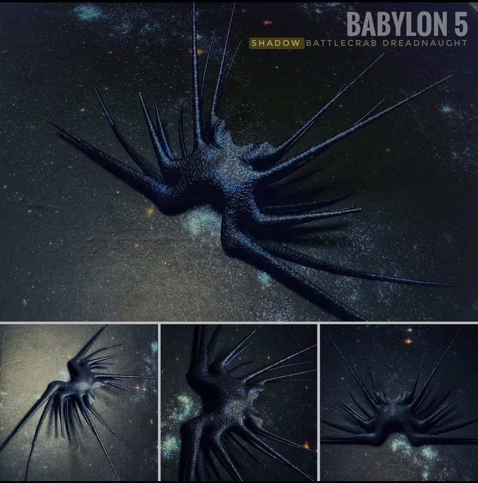 Babylon 5 Shadow Dreadnaught 12” Ghost Battle Crab Hand Paint 3DPrint ...