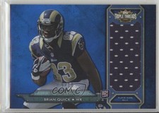 2012 Topps Triple Threads Rookie Jumbo Relic Sapphire 9/10 Brian Quick y0i