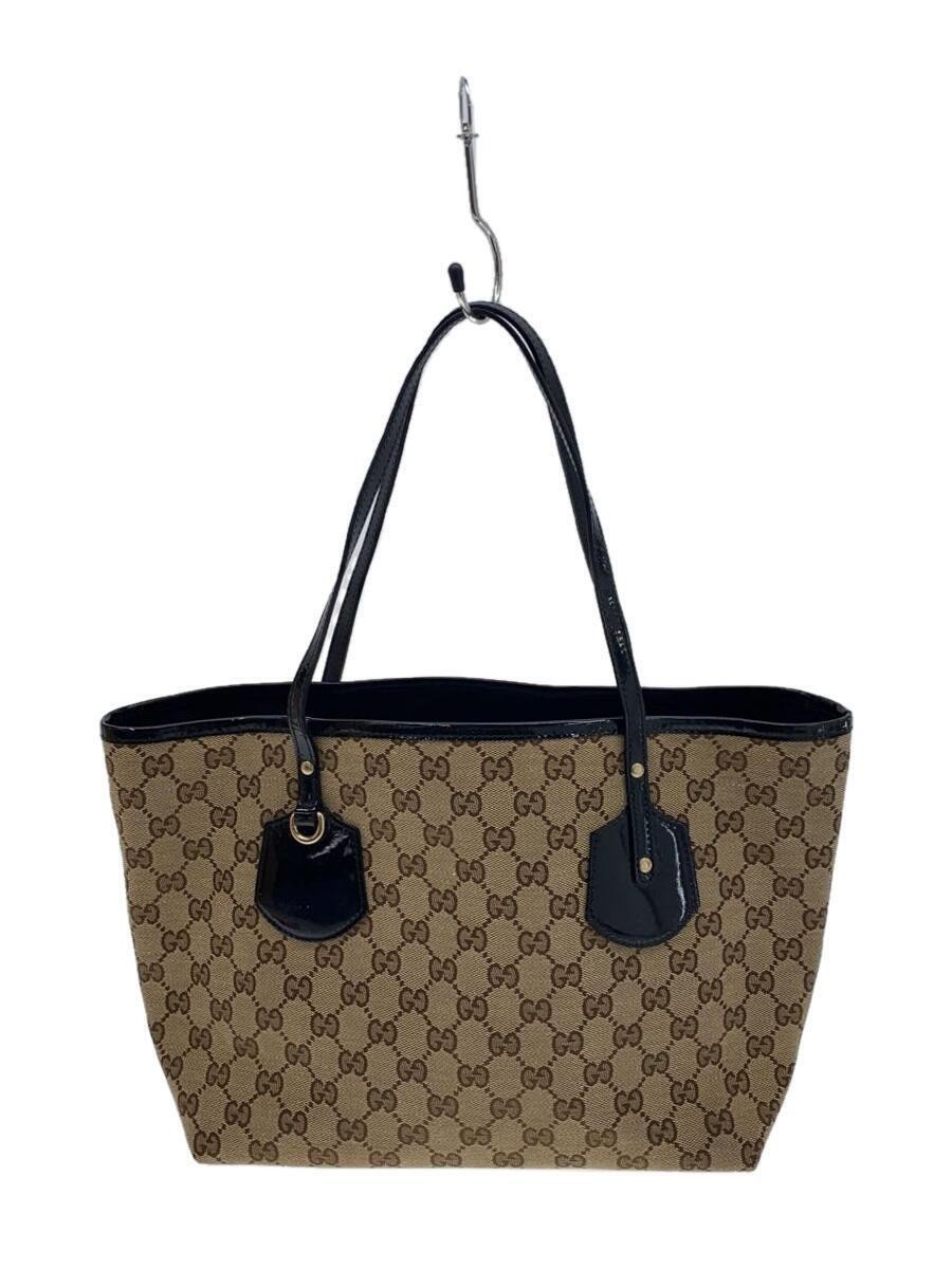 GUCCI GG Canvas Brown Tote Bag